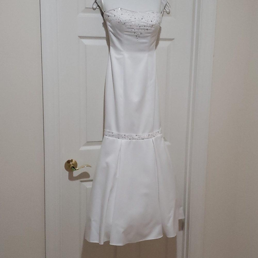 White bridal gown